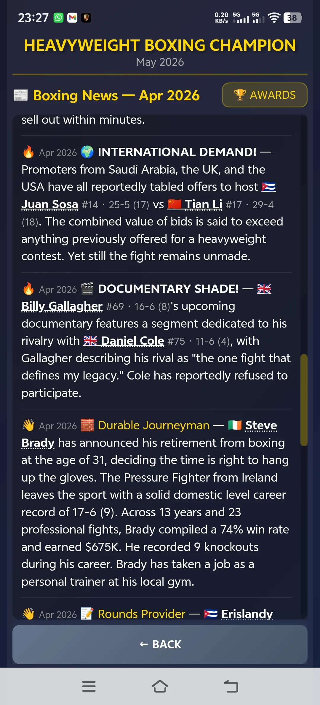 Sim: Heavyweight Boxing screenshot